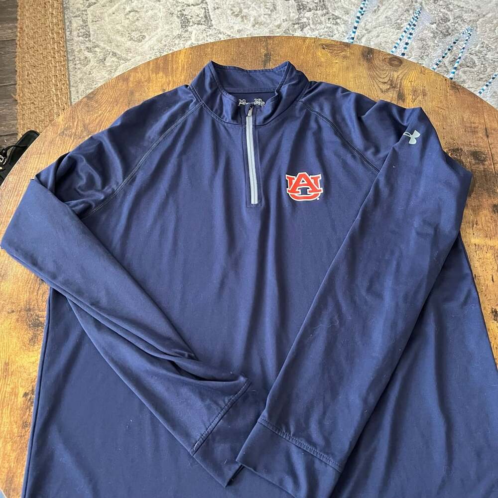 Under Armour Auburn Tigers Navy Blue Men's XL Quarter-Zip Pullover